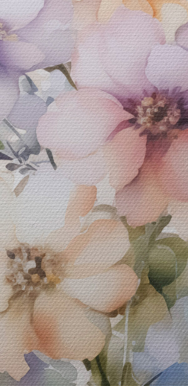 Painting of flowers on a white background