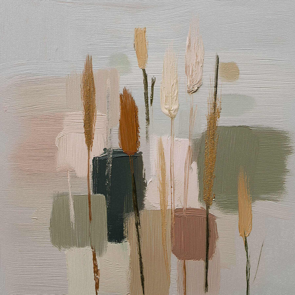 Painting of plants in different colors