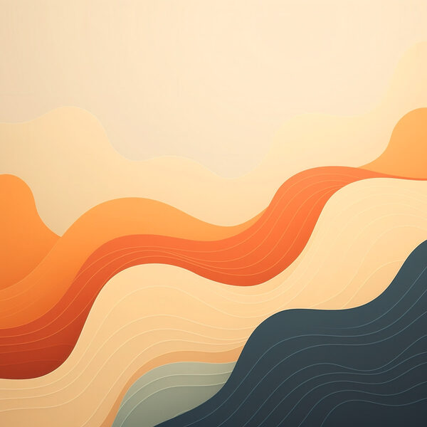 Colorful waves on a white background