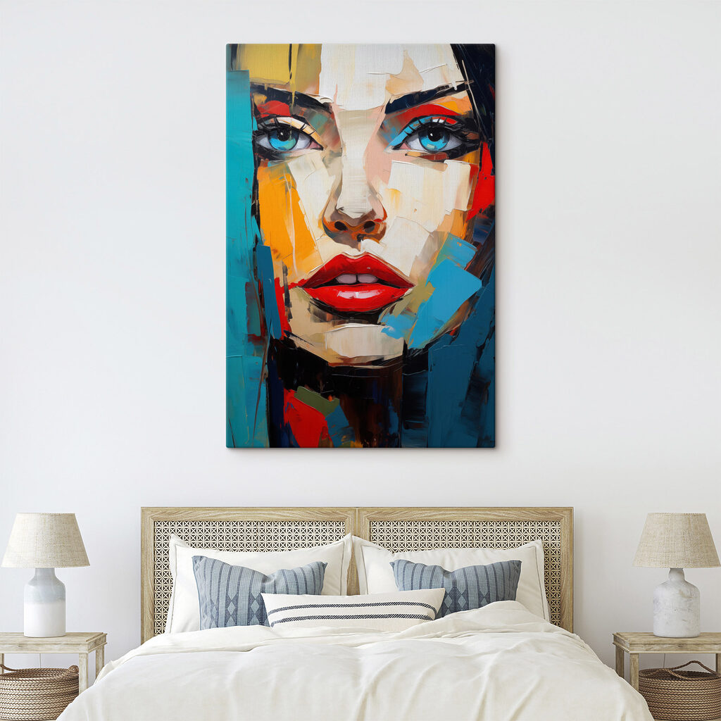 Painting of a woman's face