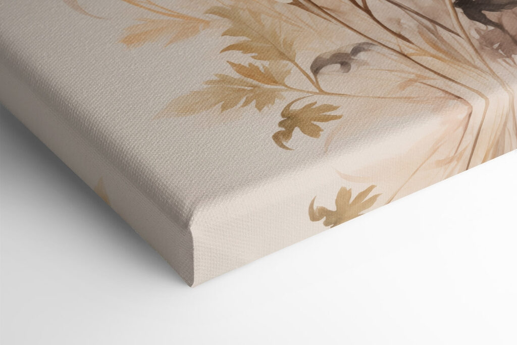 Painting of flowers on a white background