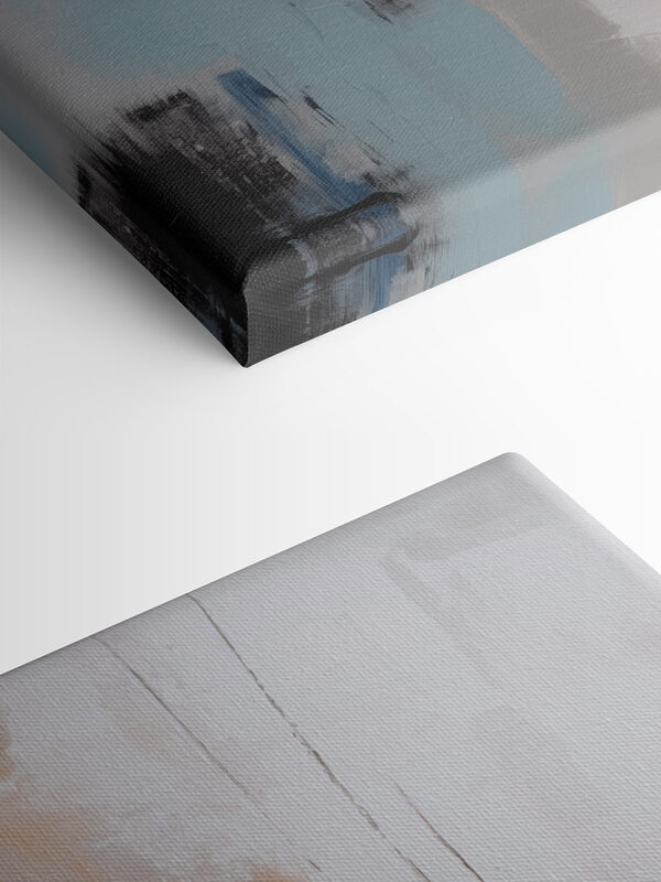 Painting of a white wall with black and red paint