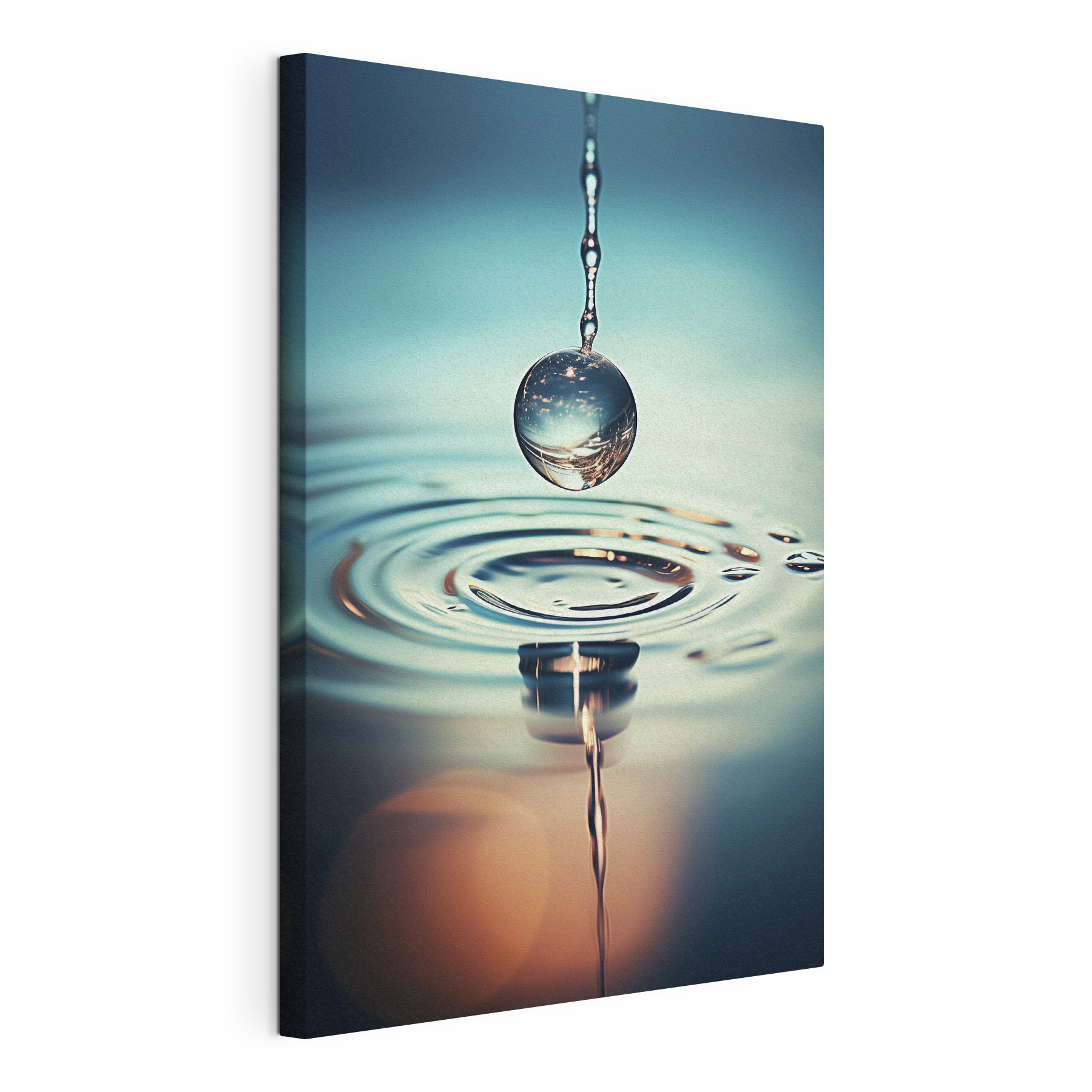 Drop of water falling into water Drop of water falling into water