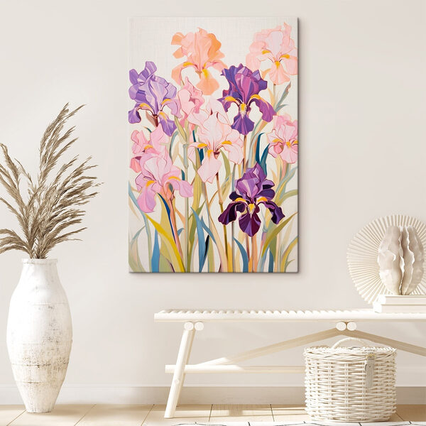 Painting of flowers on a white background