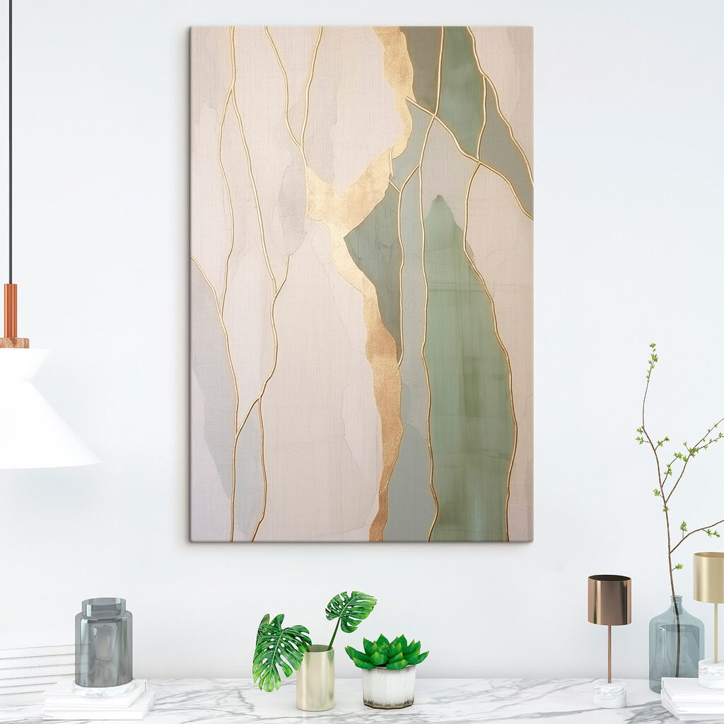 Elegant lines of muted color tones