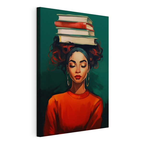 Obraz Žena s knihami na hlavě (Katalogové číslo: s45952) Obraz Obraz Žena s knihami na hlavě (Katalogové číslo: s45952)