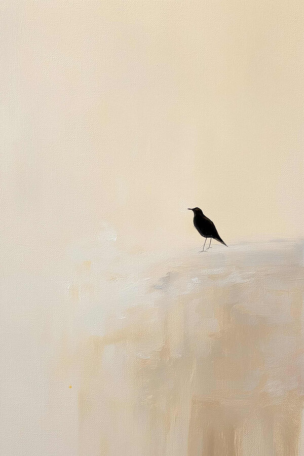 Bird standing on a snowy surface