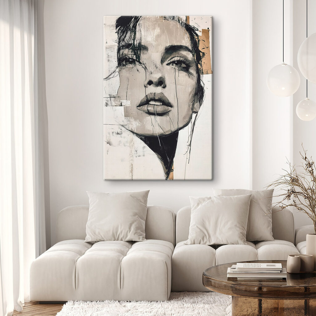 Painting of a woman's face