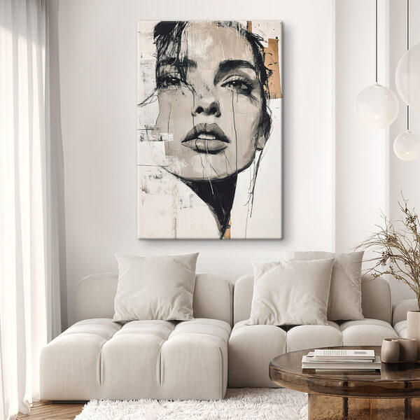 Painting of a woman's face