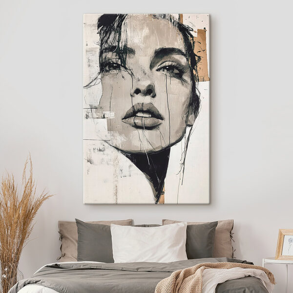Painting of a woman's face