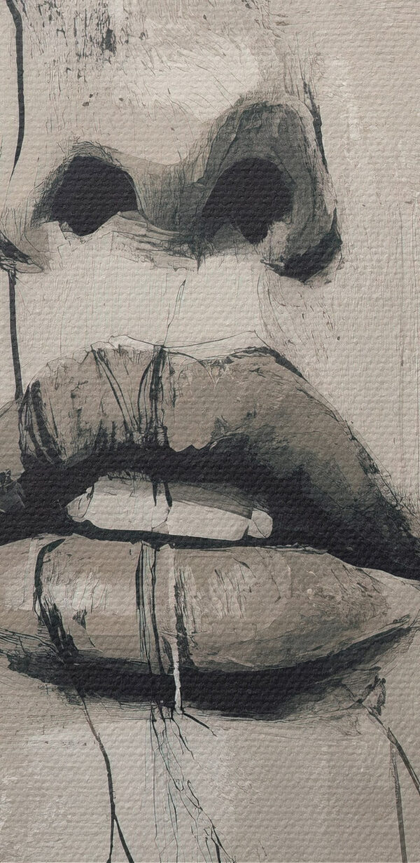 Painting of a woman's face