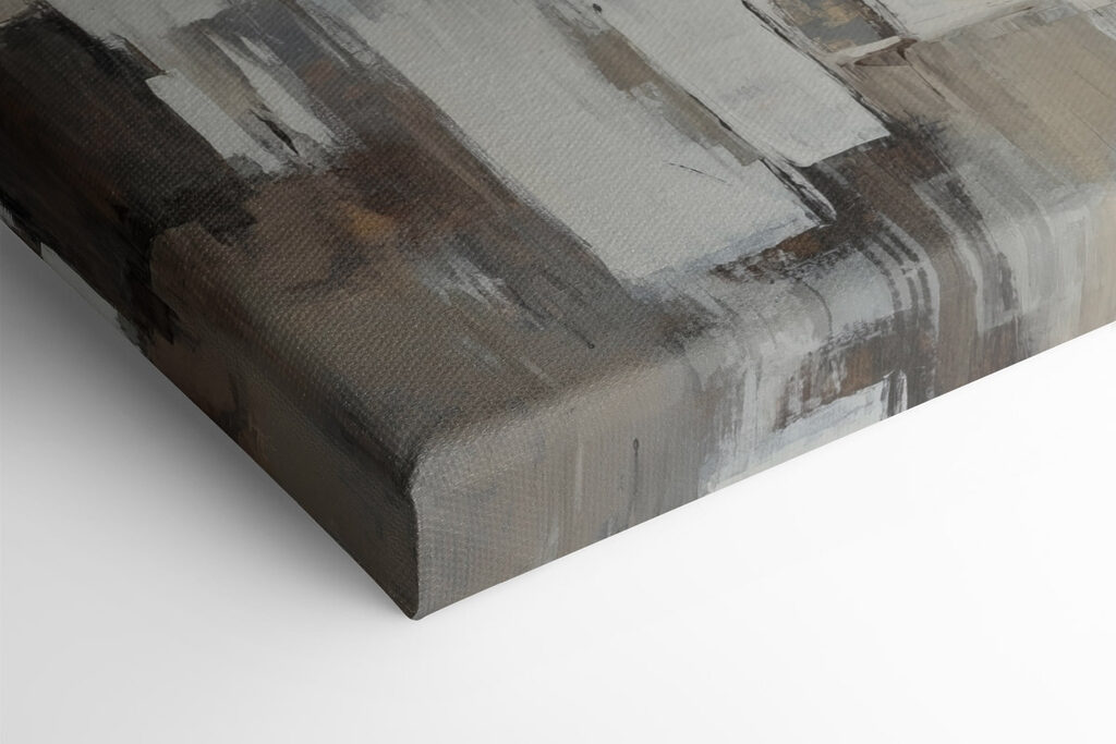 Painting of white and brown squares