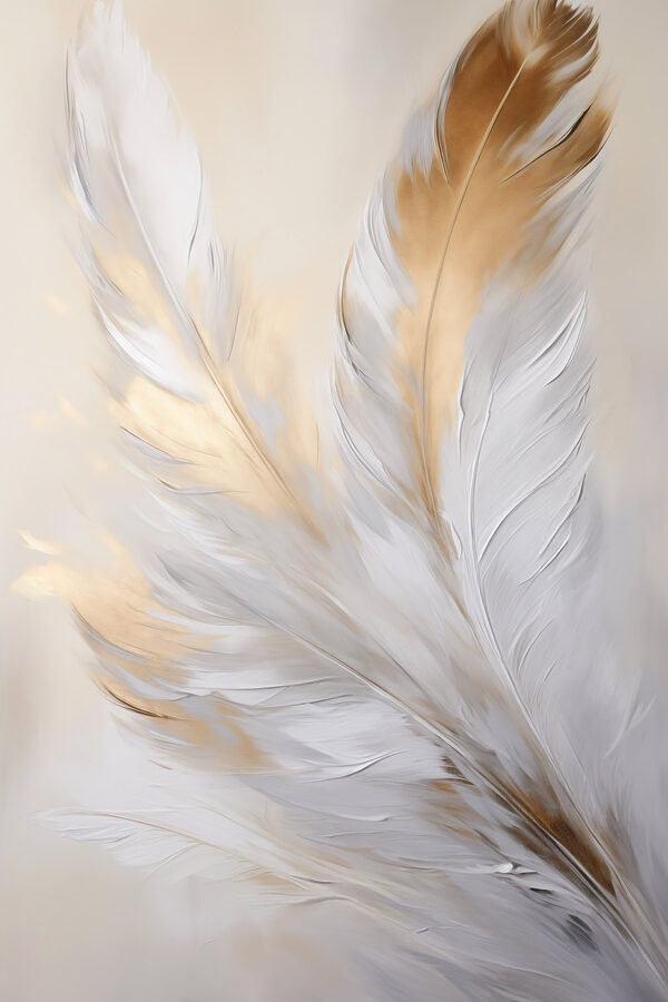 Soft feathers against a muted background