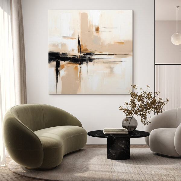 Painting of a black and white painting Painting of a black and white painting