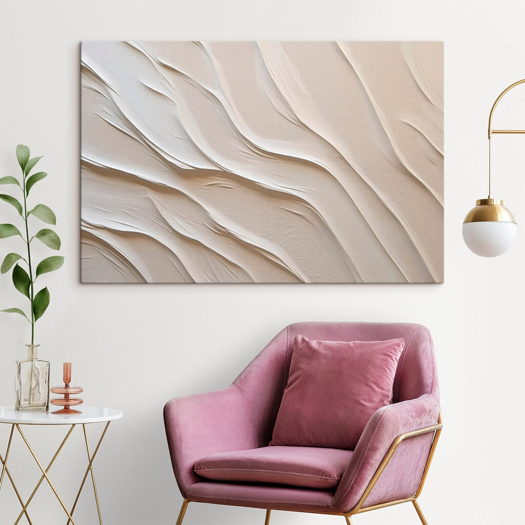 White sand with wavy lines White sand with wavy lines