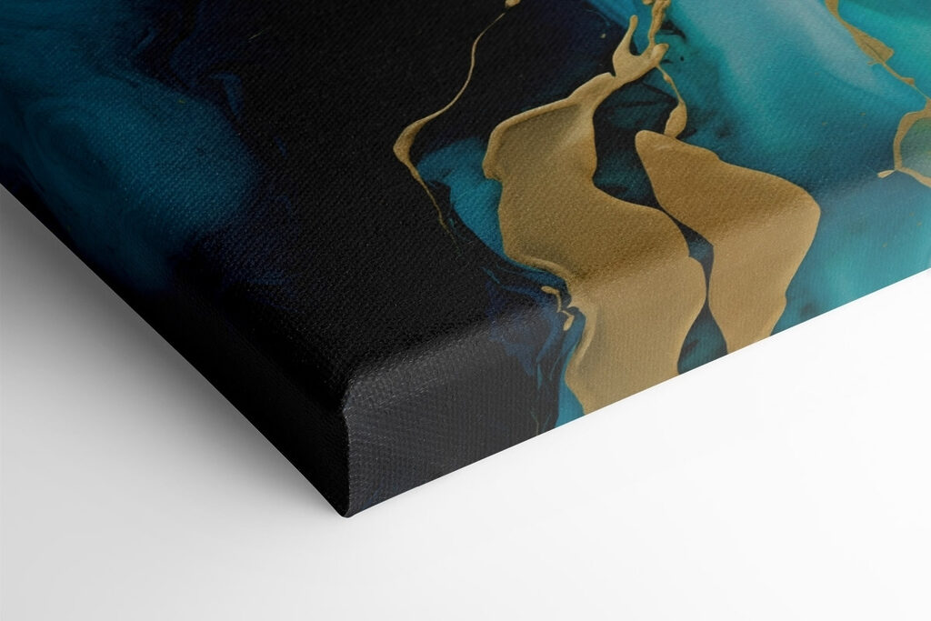 Fluid swirls of vibrant blue hues