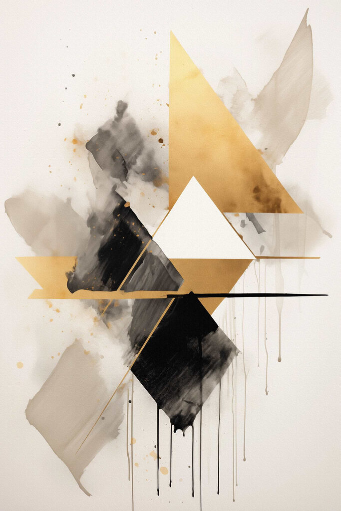 Painting of triangles and lines Painting of triangles and lines