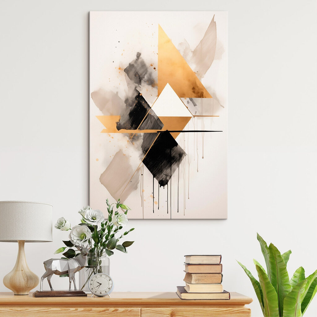 Painting of triangles and lines Painting of triangles and lines