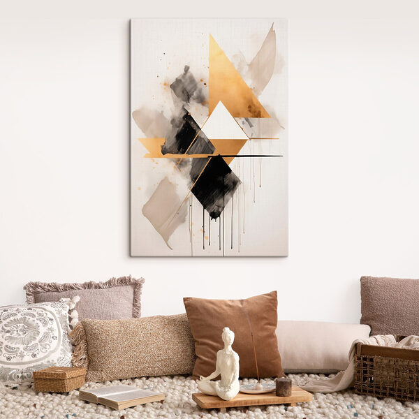 Painting of triangles and lines Painting of triangles and lines