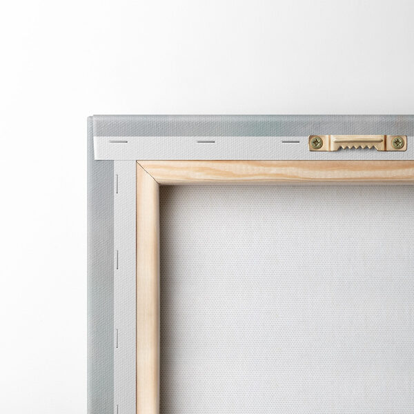 Painting of a white and blue background Painting of a white and blue background