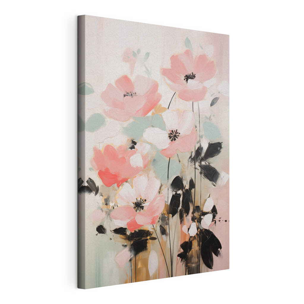 Painting of pink flowers Painting of pink flowers