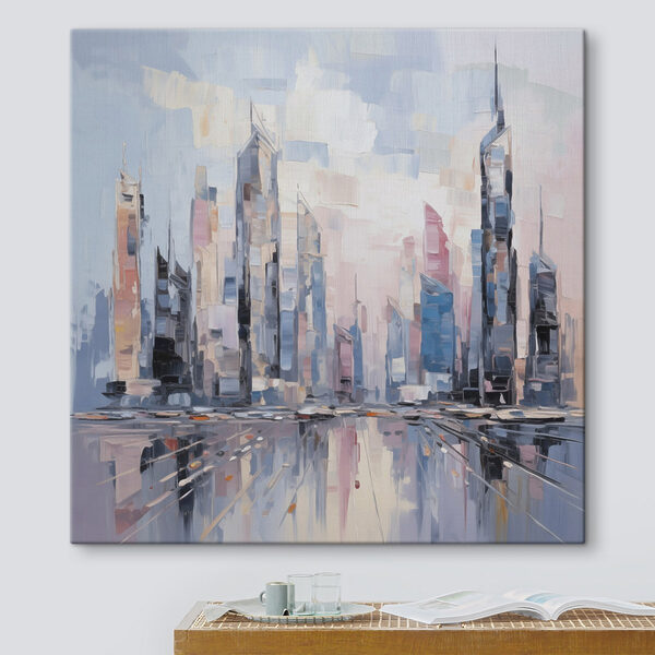 Painting of a city Painting of a city