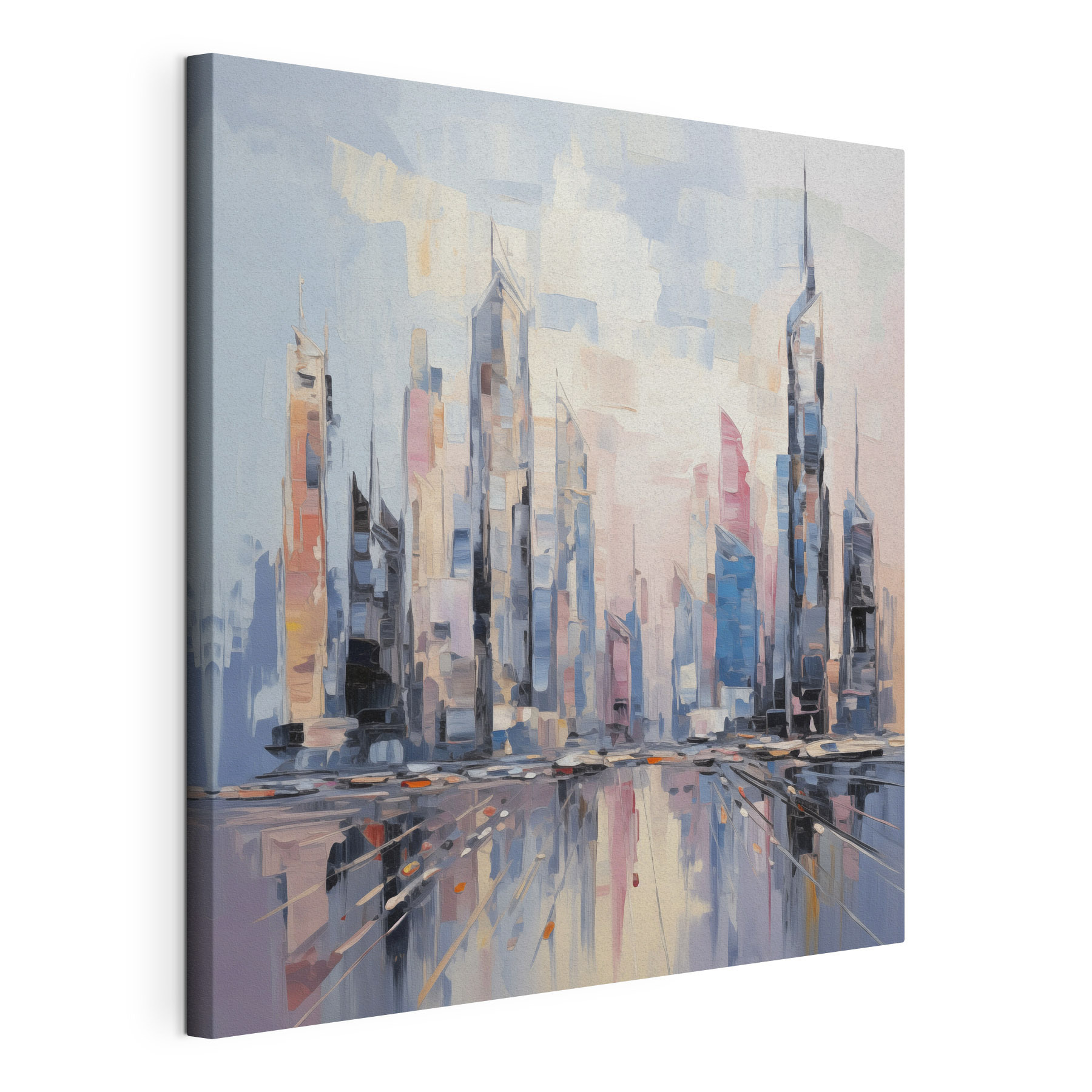 Painting of a city Painting of a city