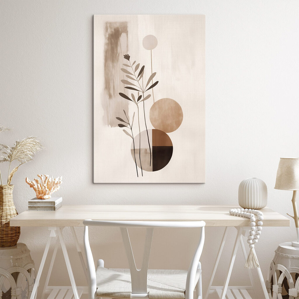 - Minimalist design with earthy tones - Minimalist design with earthy tones