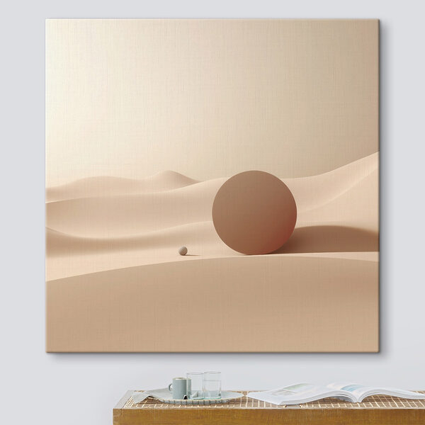 Ball and a ball in a desert