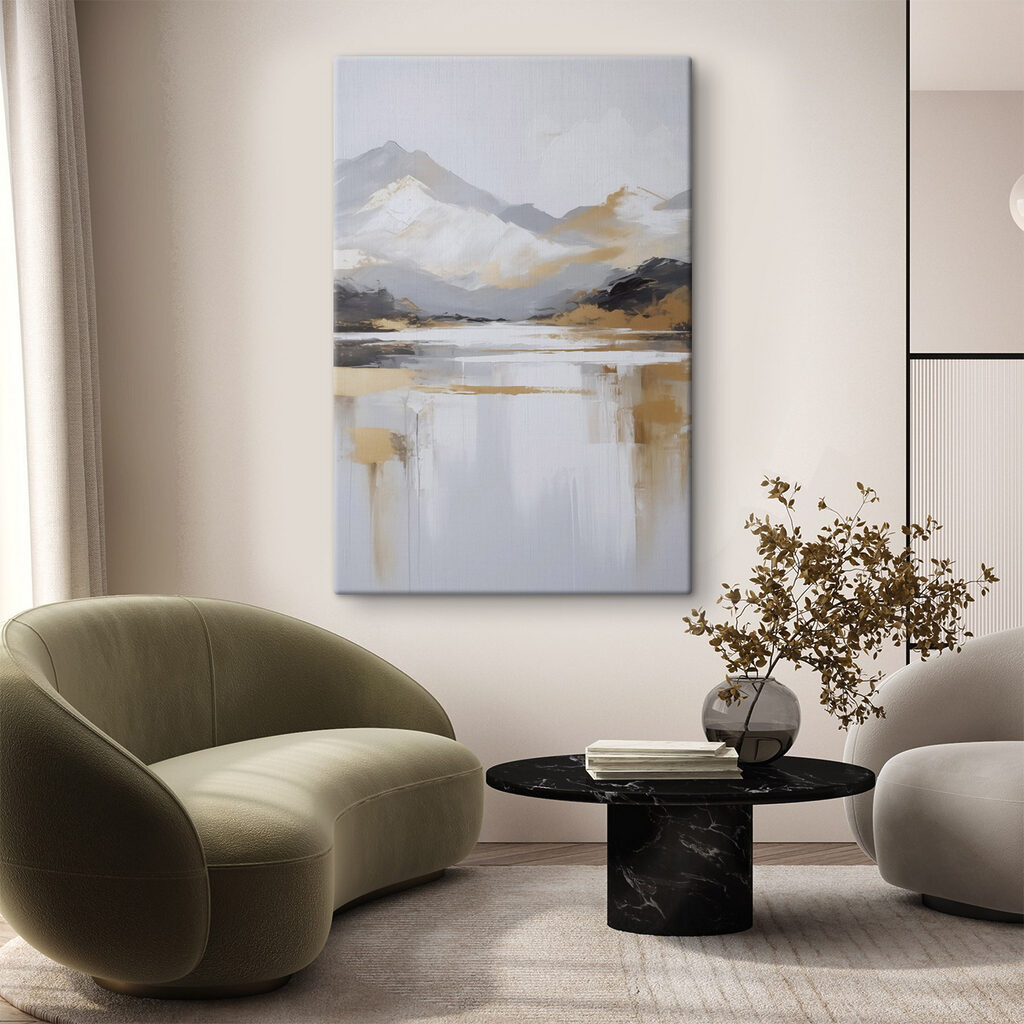 Painting of a mountain range Painting of a mountain range