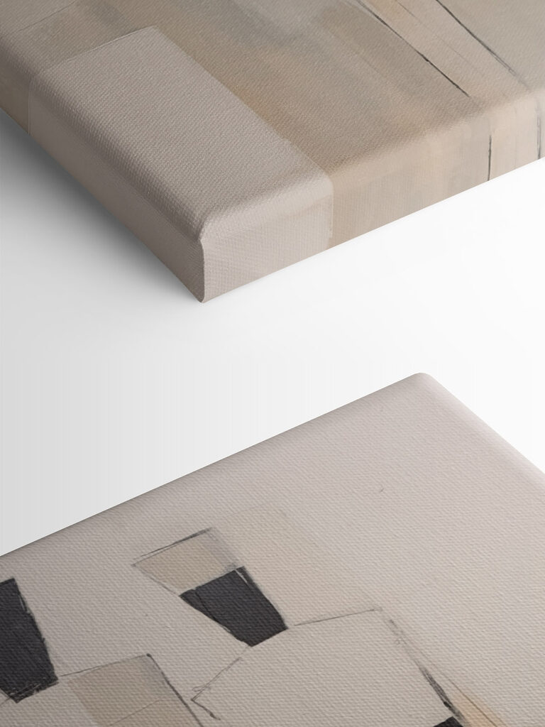 Painting of a person in black and white Painting of a person in black and white