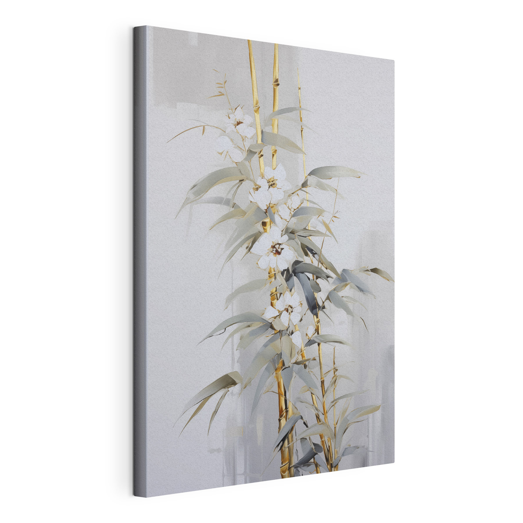 Painting of a plant with white flowers Painting of a plant with white flowers