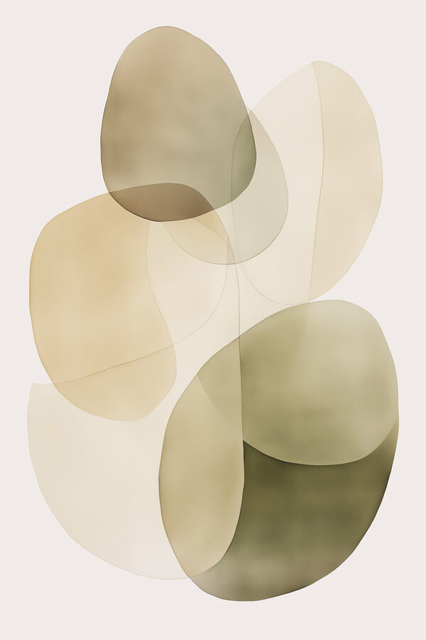 Soft curves in gentle earth tones