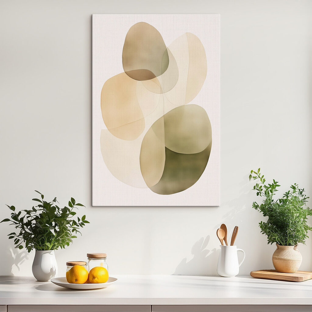 Soft curves in gentle earth tones