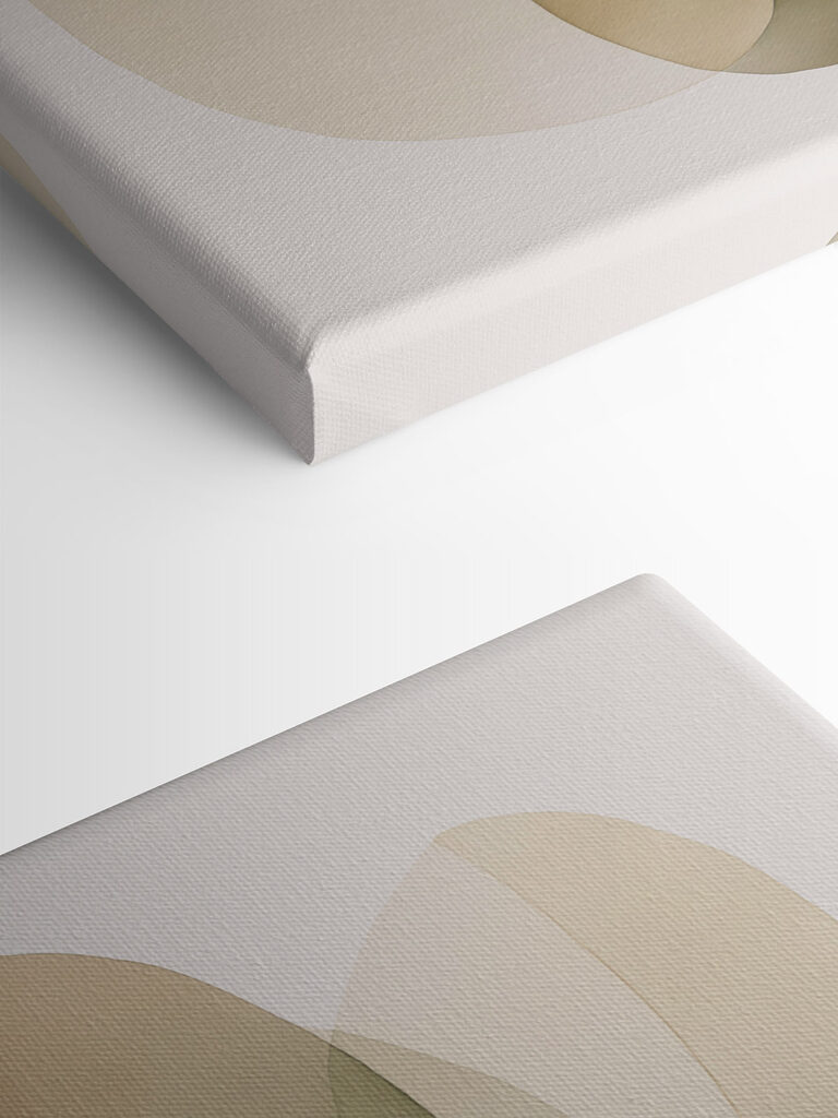 Soft curves in gentle earth tones
