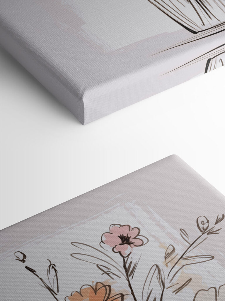 Drawing of flowers in a vase