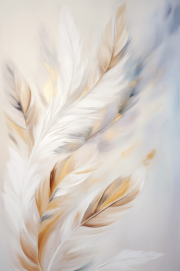 Soft feathers in warm hues blending Soft feathers in warm hues blending