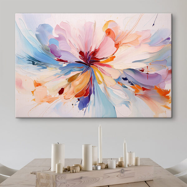 Colorful flower with swirls Colorful flower with swirls