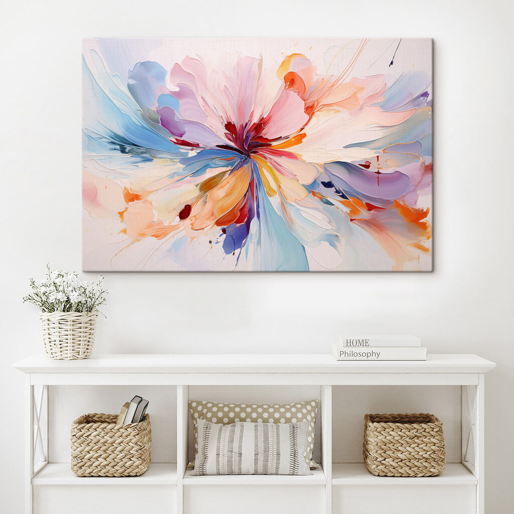 Colorful flower with swirls Colorful flower with swirls