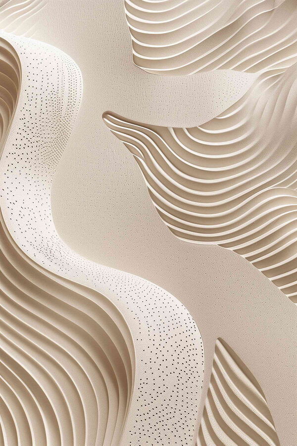 White and brown surface with wavy lines White and brown surface with wavy lines