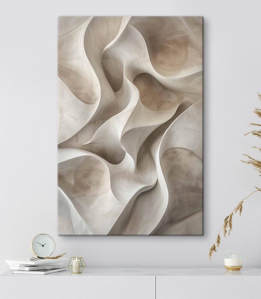 White and brown wavy surface White and brown wavy surface