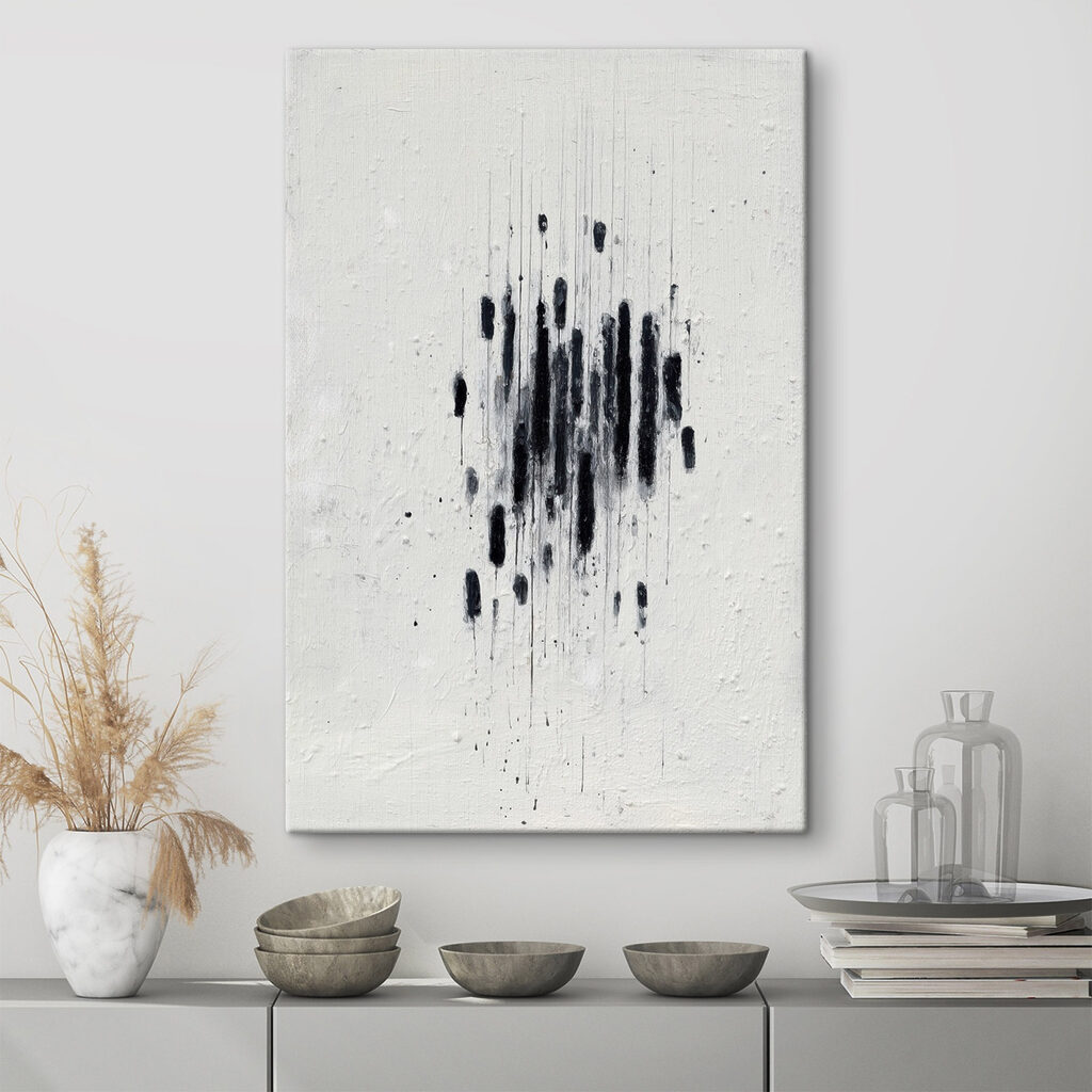 Black paint on a white surface Black paint on a white surface