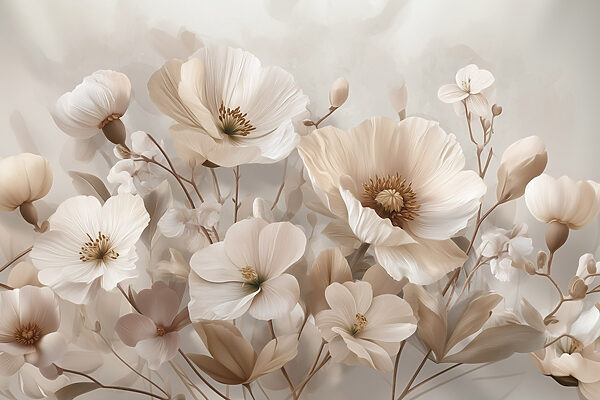 Group of white flowers Group of white flowers