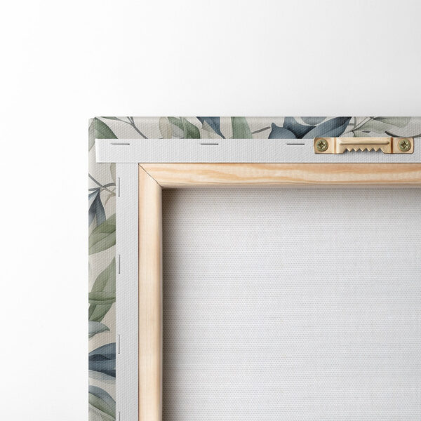 Painting of a tree branch with leaves