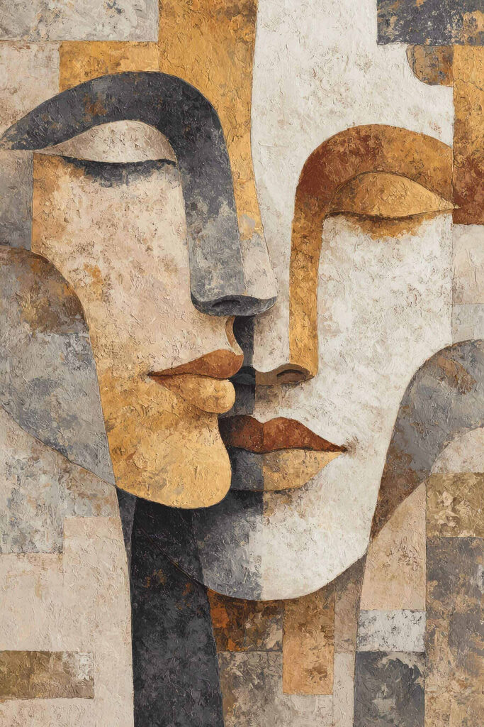 Painting of two faces Painting of two faces