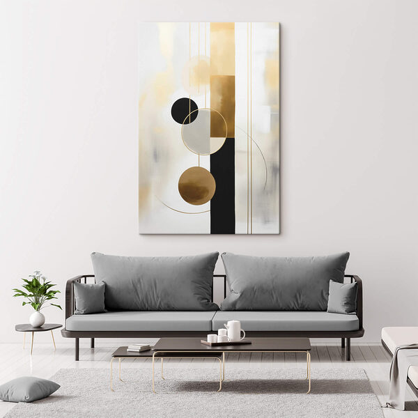 Painting of circles and lines