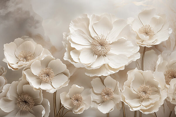 Group of white flowers Group of white flowers