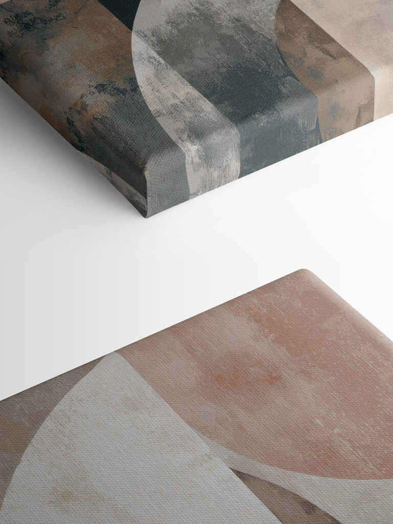 - Abstract shapes in soft earth tones - Abstract shapes in soft earth tones