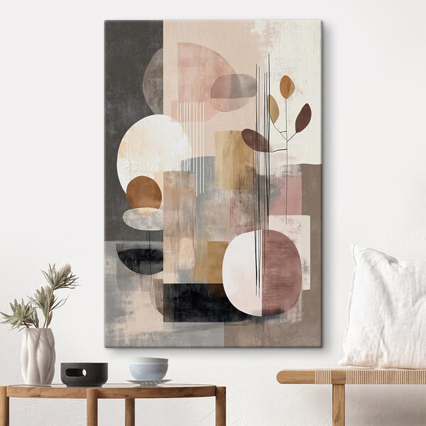 Painting of circles and squares