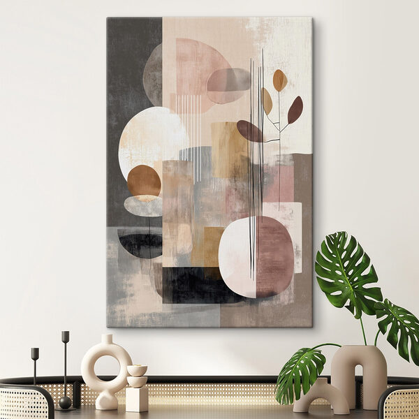 Painting of circles and squares